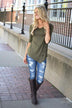 Baby I'm Yours Button Top - Olive