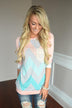Peach Chevron Top