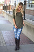 Baby I'm Yours Button Top - Olive