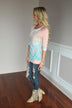 Peach Chevron Top