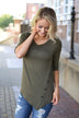 Baby I'm Yours Button Top - Olive