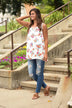 Ivory Lace Floral Tank Top