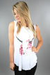 Brokedown Floral Cow Skull Tee