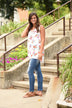 Ivory Lace Floral Tank Top