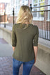 Baby I'm Yours Button Top - Olive