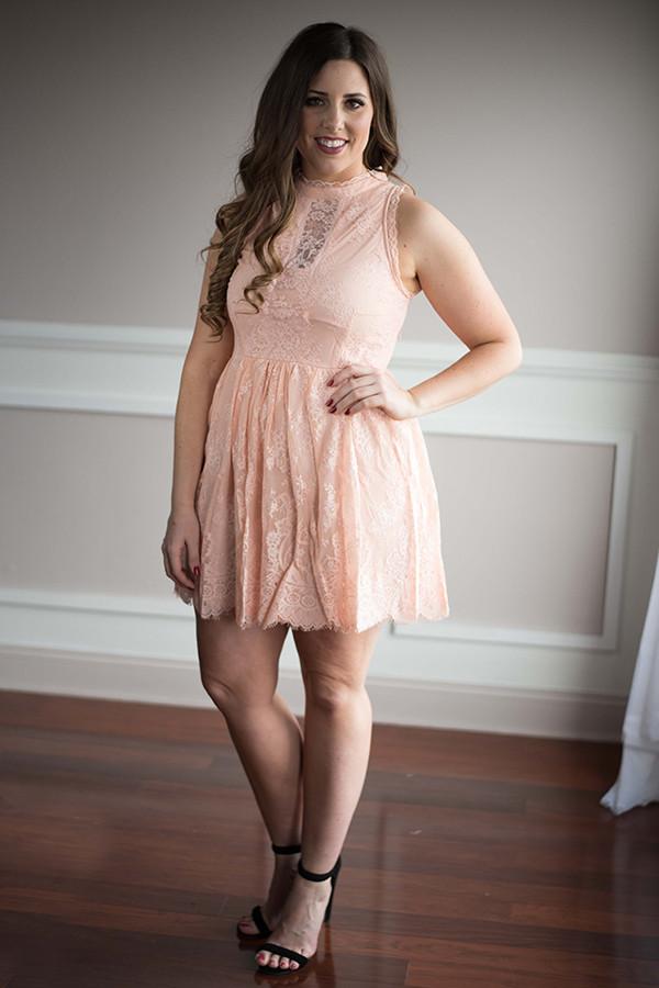 Fairy in Pink Lace Dress