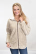 Sherpa Zip Up Jacket ~ Cement