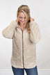 Sherpa Zip Up Jacket ~ Cement