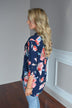 Always Faithful Navy Floral Blouse