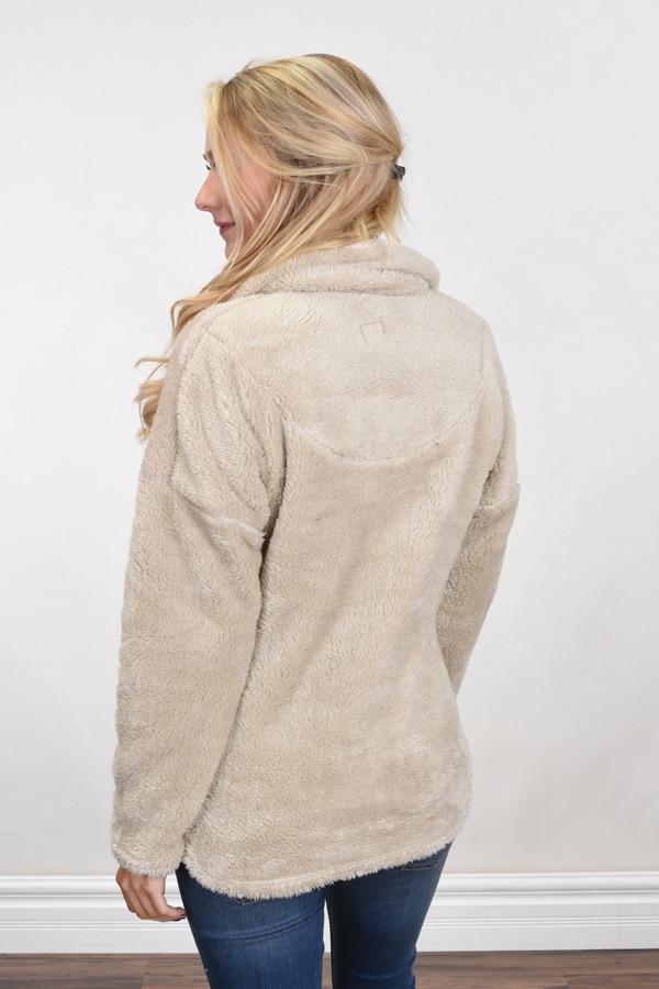 Sherpa Zip Up Jacket ~ Cement