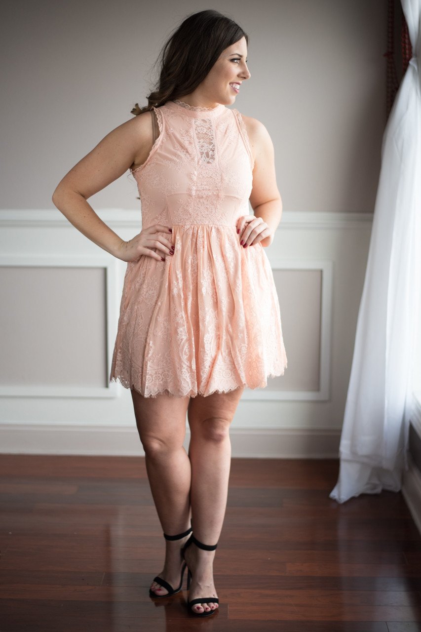 Fairy in Pink Lace Dress