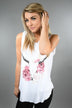 Brokedown Floral Cow Skull Tee