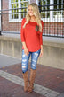 Glam Pocket Top - Rust