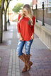 Glam Pocket Top - Rust