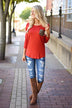 Glam Pocket Top - Rust