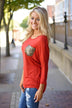 Glam Pocket Top - Rust