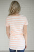 Ampersand Striped V-Neck Tee