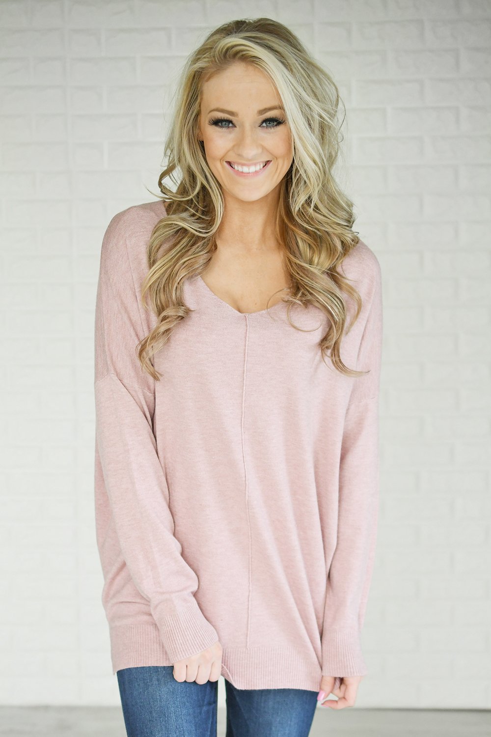 Hold On To Me Sweater ~ Pink