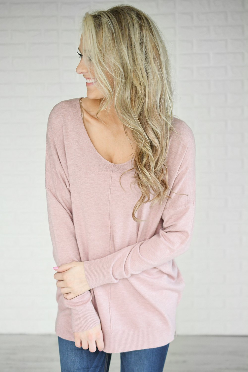 Hold On To Me Sweater ~ Pink