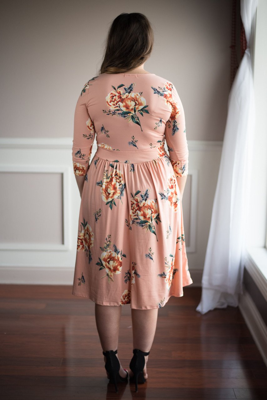 Everything's Peachy Floral Dress