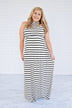 Draw the Line Striped Maxi Dress