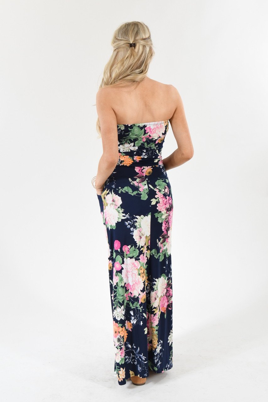 Summer Lovin' Strapless Maxi Dress ~ Navy
