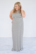 Draw the Line Striped Maxi Dress
