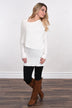 Wrapped Up in You Sweater ~ White