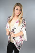 Black and Lilac Floral Kimono