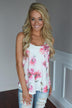 Old Time Romance Tank ~ Pink Floral