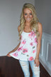 Old Time Romance Tank ~ Pink Floral