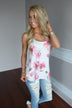 Old Time Romance Tank ~ Pink Floral