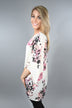 Black and Lilac Floral Kimono