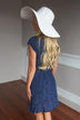 Don't Leave Me Waiting Dress ~ Navy