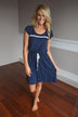 Don't Leave Me Waiting Dress ~ Navy