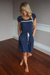 Don't Leave Me Waiting Dress ~ Navy