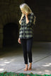 Traditional Olive & Black Plaid Top