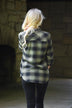 Traditional Olive & Black Plaid Top