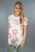 Light Peach And Pink Floral Top