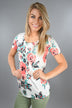 Speechless Floral Top ~ Teal