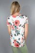 Speechless Floral Top ~ Teal