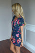 Everly Navy Floral Romper