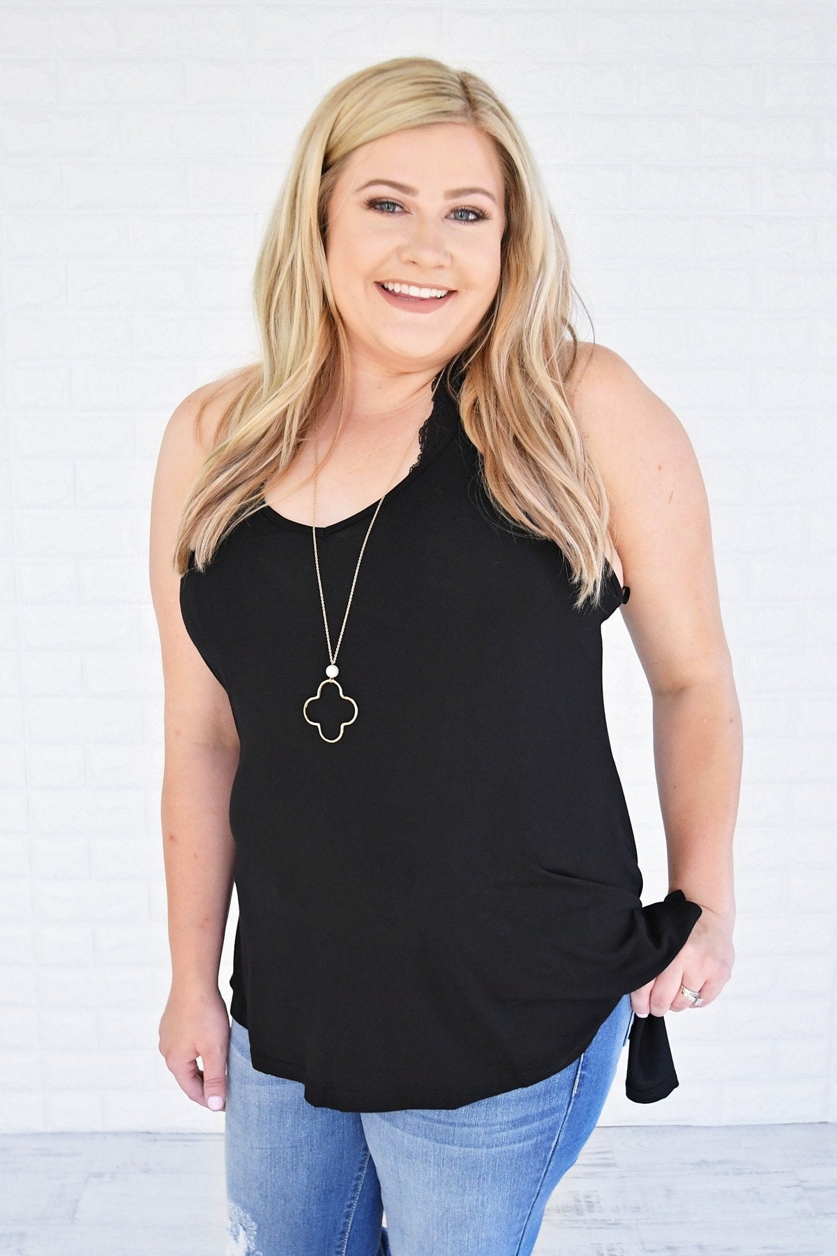 Black Strappy Tank Top