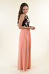 Peach Floral Maxi Dress