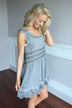 Slate Faded Boho Dress