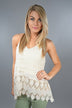 Cream Crochet Top