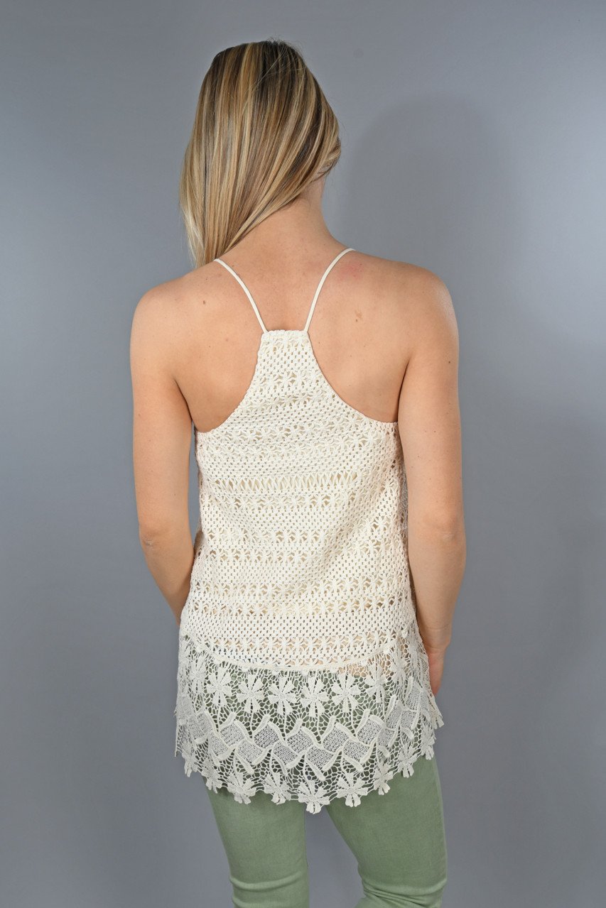 Cream Crochet Top