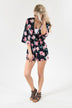 Wherever You Go Navy Floral Romper