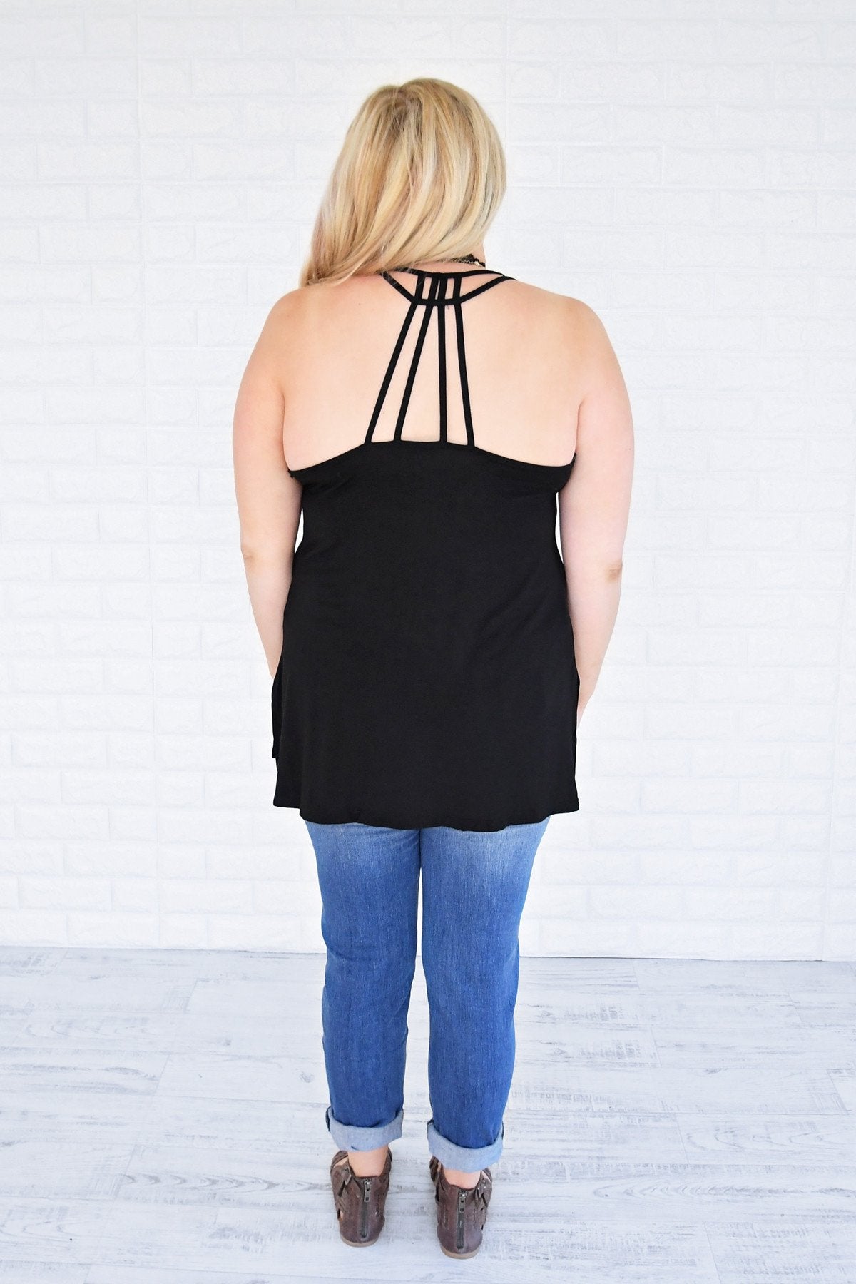 Black Strappy Tank Top