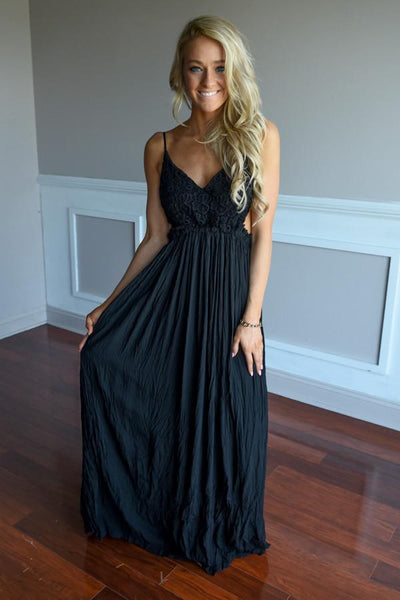 All Ruffled Up Maxi Dress ~ Black – The Pulse Boutique